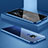 Funda Bumper Lujo Marco de Aluminio Espejo 360 Grados Carcasa M02 para Huawei Nova 5i Pro Azul