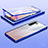 Funda Bumper Lujo Marco de Aluminio Espejo 360 Grados Carcasa M02 para Huawei Nova 7 SE 5G Azul