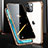 Funda Bumper Lujo Marco de Aluminio Espejo 360 Grados Carcasa M03 para Apple iPhone 13 Oro