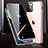 Funda Bumper Lujo Marco de Aluminio Espejo 360 Grados Carcasa M03 para Apple iPhone 13 Oro Rosa