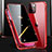 Funda Bumper Lujo Marco de Aluminio Espejo 360 Grados Carcasa M03 para Apple iPhone 13 Rojo