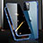 Funda Bumper Lujo Marco de Aluminio Espejo 360 Grados Carcasa M03 para Apple iPhone 15 Azul