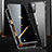 Funda Bumper Lujo Marco de Aluminio Espejo 360 Grados Carcasa M03 para Apple iPhone 15 Pro Negro