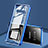 Funda Bumper Lujo Marco de Aluminio Espejo 360 Grados Carcasa M03 para Samsung Galaxy Note 8 Duos N950F Azul