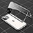 Funda Bumper Lujo Marco de Aluminio Espejo 360 Grados Carcasa M04 para Apple iPhone 14 Plus Plata