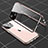 Funda Bumper Lujo Marco de Aluminio Espejo 360 Grados Carcasa M04 para Apple iPhone 15 Oro Rosa