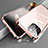 Funda Bumper Lujo Marco de Aluminio Espejo 360 Grados Carcasa M05 para Apple iPhone 14 Pro Max Oro Rosa