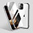 Funda Bumper Lujo Marco de Aluminio Espejo 360 Grados Carcasa M06 para Apple iPhone 15 Pro Plata
