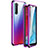 Funda Bumper Lujo Marco de Aluminio Espejo 360 Grados Carcasa M06 para Oppo Find X2 Lite Morado