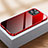 Funda Bumper Lujo Marco de Aluminio Espejo 360 Grados Carcasa M07 para Apple iPhone 13 Pro Rojo y Negro