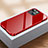 Funda Bumper Lujo Marco de Aluminio Espejo 360 Grados Carcasa M07 para Apple iPhone 13 Rojo