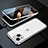 Funda Bumper Lujo Marco de Aluminio Espejo 360 Grados Carcasa M10 para Apple iPhone 15 Plata