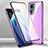 Funda Bumper Lujo Marco de Aluminio Espejo 360 Grados Carcasa P01 para Oppo A56S 5G Morado