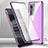 Funda Bumper Lujo Marco de Aluminio Espejo 360 Grados Carcasa P01 para Oppo K10 Pro 5G Morado