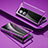 Funda Bumper Lujo Marco de Aluminio Espejo 360 Grados Carcasa P01 para Vivo iQOO Z6 Lite 5G Morado