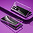 Funda Bumper Lujo Marco de Aluminio Espejo 360 Grados Carcasa P01 para Vivo T1x 5G Morado