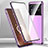 Funda Bumper Lujo Marco de Aluminio Espejo 360 Grados Carcasa P01 para Vivo X Note Morado