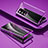 Funda Bumper Lujo Marco de Aluminio Espejo 360 Grados Carcasa P01 para Vivo X70 Pro 5G Morado