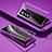 Funda Bumper Lujo Marco de Aluminio Espejo 360 Grados Carcasa P01 para Vivo X70t Morado