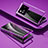 Funda Bumper Lujo Marco de Aluminio Espejo 360 Grados Carcasa P01 para Vivo X80 5G Morado