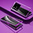 Funda Bumper Lujo Marco de Aluminio Espejo 360 Grados Carcasa P01 para Vivo X80 Pro 5G Morado