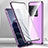 Funda Bumper Lujo Marco de Aluminio Espejo 360 Grados Carcasa P02 para OnePlus 11R 5G Morado