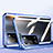 Funda Bumper Lujo Marco de Aluminio Espejo 360 Grados Carcasa P02 para Oppo A53s 5G Azul