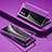 Funda Bumper Lujo Marco de Aluminio Espejo 360 Grados Carcasa P02 para Vivo iQOO Neo6 SE 5G Morado