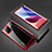 Funda Bumper Lujo Marco de Aluminio Espejo 360 Grados Carcasa P03 para Xiaomi Poco F3 5G Rojo