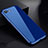 Funda Bumper Lujo Marco de Aluminio Espejo 360 Grados Carcasa para Apple iPhone 7 Azul