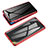 Funda Bumper Lujo Marco de Aluminio Espejo 360 Grados Carcasa para Samsung Galaxy M21 Rojo