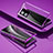 Funda Bumper Lujo Marco de Aluminio Espejo 360 Grados Carcasa para Vivo T1 5G Morado