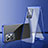 Funda Bumper Lujo Marco de Aluminio Espejo 360 Grados Carcasa para Vivo Y30 5G Azul