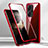 Funda Bumper Lujo Marco de Aluminio Espejo 360 Grados Carcasa para Xiaomi Redmi Note 13 Pro+ Plus 5G Rojo