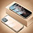 Funda Bumper Lujo Marco de Aluminio Espejo 360 Grados Carcasa T02 para Apple iPhone 12 Pro Oro