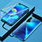 Funda Bumper Lujo Marco de Aluminio Espejo 360 Grados Carcasa T04 para Huawei Nova 6 Azul