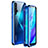 Funda Bumper Lujo Marco de Aluminio Espejo 360 Grados Carcasa T11 para Huawei Honor 20S Azul