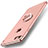 Funda Bumper Lujo Marco de Metal y Plastico Carcasa con Anillo de dedo Soporte A01 para Apple iPhone 7 Oro Rosa