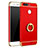 Funda Bumper Lujo Marco de Metal y Plastico Carcasa con Anillo de dedo Soporte A01 para Huawei Honor V9 Rojo