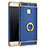 Funda Bumper Lujo Marco de Metal y Plastico Carcasa con Anillo de dedo Soporte A01 para Huawei P9 Azul