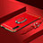 Funda Bumper Lujo Marco de Metal y Plastico Carcasa con Anillo de dedo Soporte A01 para Huawei Y9s Rojo