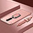 Funda Bumper Lujo Marco de Metal y Plastico Carcasa con Anillo de dedo Soporte A01 para Realme X2 Pro Oro Rosa