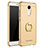 Funda Bumper Lujo Marco de Metal y Plastico Carcasa con Anillo de dedo Soporte A01 para Xiaomi Redmi Note 3 MediaTek Oro