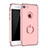 Funda Bumper Lujo Marco de Metal y Plastico Carcasa con Anillo de dedo Soporte A02 para Apple iPhone 8 Oro Rosa