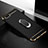 Funda Bumper Lujo Marco de Metal y Plastico Carcasa con Anillo de dedo Soporte T01 para Oppo RX17 Neo Negro