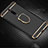 Funda Bumper Lujo Marco de Metal y Plastico Carcasa con Anillo de dedo Soporte T01 para Xiaomi Redmi K20 Negro