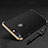 Funda Bumper Lujo Marco de Metal y Plastico Carcasa con Anillo de dedo Soporte y Lanyard para Apple iPhone 7 Plus Negro