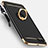 Funda Bumper Lujo Marco de Metal y Plastico Carcasa con Anillo de dedo Soporte y Lanyard para Xiaomi Mi Note 3 Negro