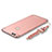 Funda Bumper Lujo Marco de Metal y Plastico Carcasa con Lanyard para Huawei Honor Play 7X Oro Rosa