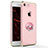 Funda Bumper Lujo Marco de Metal y Plastico con Anillo de dedo Soporte para Apple iPhone 8 Rosa